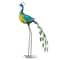 Glitzhome® 32" Metal Standing Peacock Garden Statue with Stakes